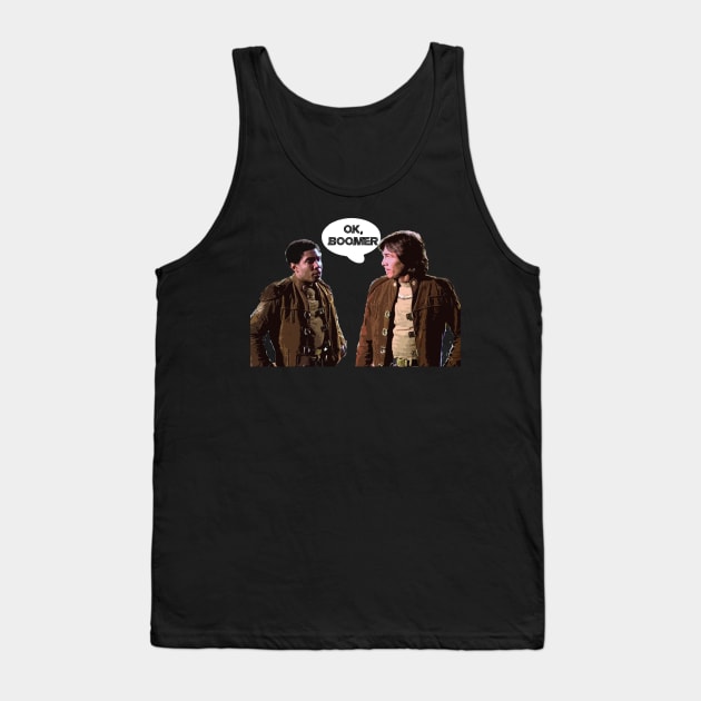 OK Boomer Tank Top by pizzwizzler